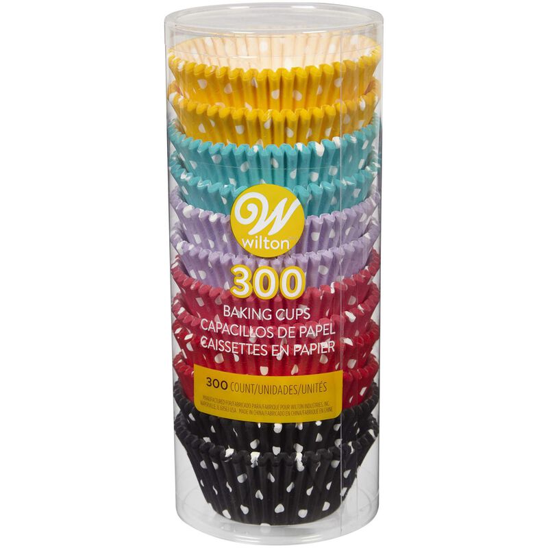 Wilton Baking Cups - Polka Dots 300 Pack image number 1